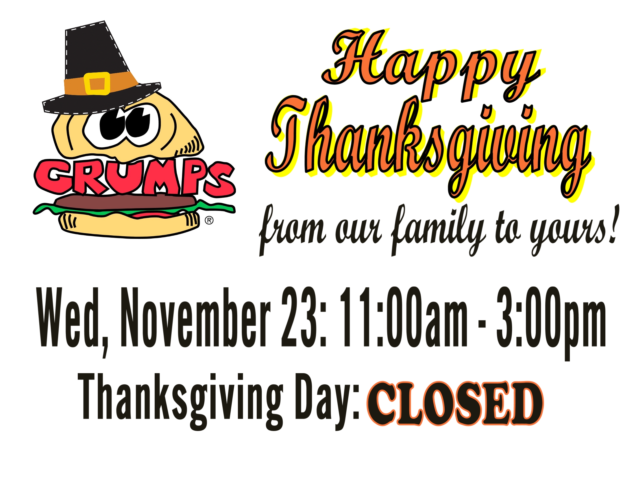 Thanksgiving Hours 2022