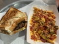 Patty Melt with Dirty Queso Bacon Fries