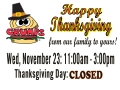 Thanksgiving Hours 2022